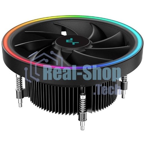 Кулер для процессора DEEPCOOL UL551 черный,(только сокет 1700), 136 мм, алюминий, 1800 об/мин, 26.8 дБ, 4 pin, 95 Вт, 71 мм