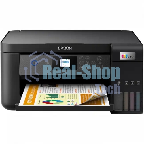 МФУ струйное Epson EcoTank L4260 (C11CJ63415), A4, цветной, печ. до 33 стр/мин. (ч/б) до 15 стр/мин. (цвет), 1440 x 5760 dpi (печать) 1200x2400dpi (скан.), USB, Wi-Fi