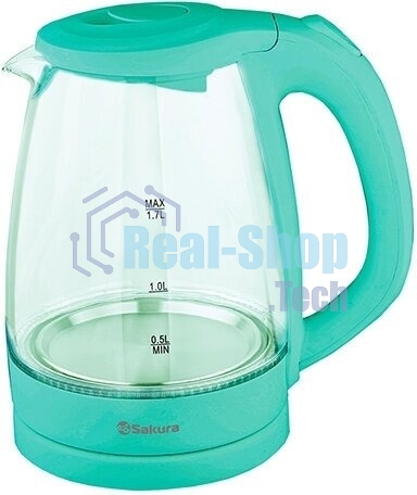 Чайник электрический Sakura SA-2733GR мятный, 1,7 л., 2200 Вт