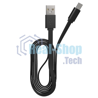 Кабель Maxvi MC-01F black USB-A - microUSB, 2A Плоский кабель, ток макс. нагрузки 2А, макс. напряжение 5V; стандарт USB 2.0; длина 1м, материал PVC, черный