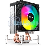 Кулер для процессора CBR CBR-CC-3160-RGB-PWM Al+Cu, 3 heat pipes, Socket 775/1366/1155/1156/1150/1151/1200/1700/AM2/АМ2+/АМ3/AM3+/FM1/FM2/AM4/AM5, TDP 160W, 90mm Fan, 2600RPM, HB, RGB, PWM, 32db