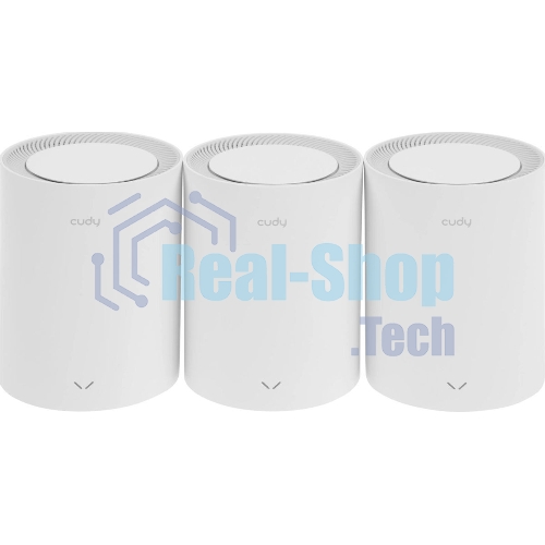 Бесшовный Mesh роутер Cudy M1800(3-Pack) AX1800 10/100/1000BASE-TX белый (упак.:3шт)