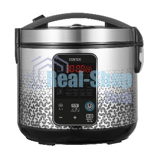 Мультиварка Centek CT-1499 черный/сталь, 900 Вт, 5.0 л, 25 программ, мультиповар, антиприг. покрытие