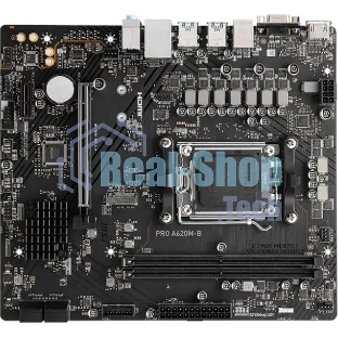 Материнская плата MSI PRO A620M-B, AM5, AMD A620, 2xDDR5, 4xSATA, 1xM.2 (PCIe 4.0 x4), 1xPCIe 4.0 x16, 1xPCIe 3.0 x1, 1xHDMI, 1xVGA, 1x2.5Gb LAN, 6xUSB-A 5Gbps, 6xUSB-A 2.0, 3x3.5 мм, 7.1, mATX