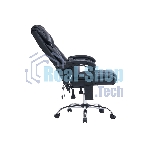 Кресло офисное Cactus CS-CHR-OC02M-BK черный, эко.кожа, крестов. сталь