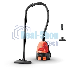 Пылесос Tefal MICRO SPACE CYCLONIC TW3235EA оранжевый/черный, 350/1600 Вт, уборка сухая, пылесборник контейнер 1 л