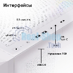 Компьютерный корпус ABR Quantum белый (1хUSB Type-C, 2хUSB 2.0, HD Audio, 4xRGb Fan, ATX, E-ATX)