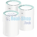 Бесшовный Mesh роутер Cudy M1500 (M1500(3-PACK)) AX1500 10/100/1000BASE-TX (упак.:3шт)