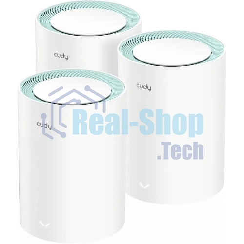 Бесшовный Mesh роутер Cudy M1500 (M1500(3-PACK)) AX1500 10/100/1000BASE-TX (упак.:3шт)