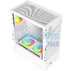 Компьютерный корпус ACD Citadel 108W ATX, Type-C + 2XUSB ports + HD audio combo, Mesh, TG, белый