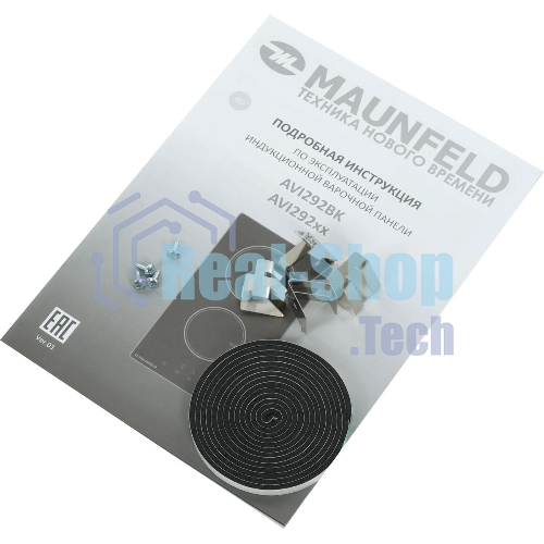 Индукционная варочная панель Maunfeld AVI292BK, конфорок: 2 шт., стеклокерамика, независимая, черный