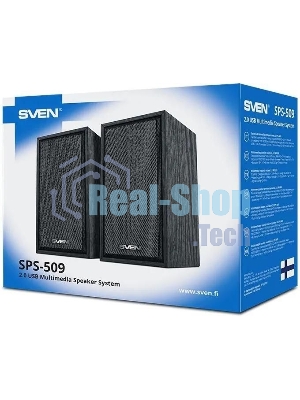 Акустическая система SVEN SPS-509 2.0 (2x3W, USB+БП) дерево, черный