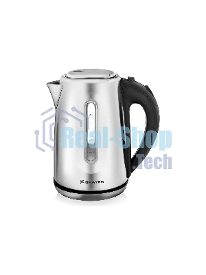 Электрочайник BRAYER BR1014 серебристый, 1.7 л, 2200 Вт, скрытый нагревательный элемент