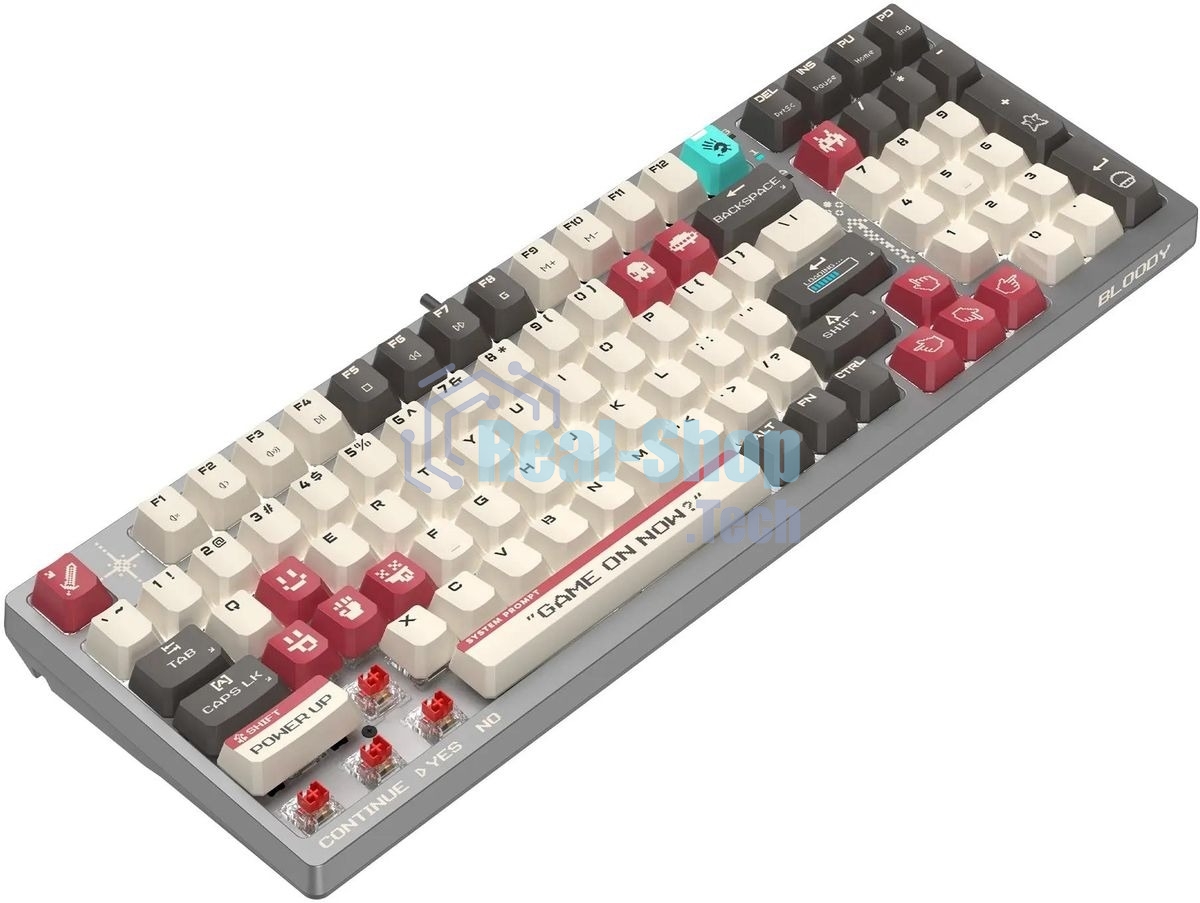 Клавиатура A4Tech Bloody S98 Pixels Red проводная USB серый/бежевый