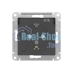 Механизм розетки 1-м СП AtlasDesign Aqua 16А IP44 с заземл. защ. шторки с прозрачной крышкой карбон SchE ATN441046