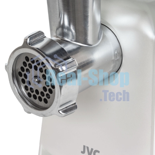 Мясорубка электрическая JVC JK-MG123 белый, 2000 Вт, 2.0 кг/мин, реверс, защита от перегрузки, насадки - 4