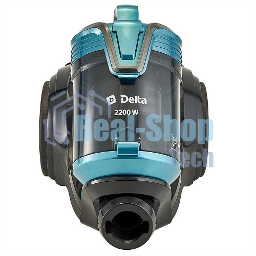 Пылесос DELTA DL-0852 черный/бирюзовый, 350/2200 Вт, уборка сухая, пылесборник контейнер, 4 л