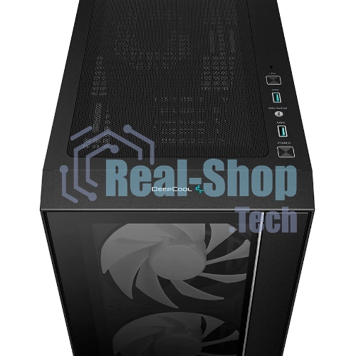 Компьютерный корпус Deepcool MATREXX 55 V4 без БП, боковое окно (закаленное стекло), 3xARGb LED 140мм вентилятора спереди, 1xARGb LED 120мм вентилятор сзади, черный, ATX