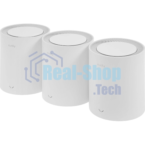 Бесшовный Mesh роутер Cudy M1800(3-Pack) AX1800 10/100/1000BASE-TX белый (упак.:3шт)