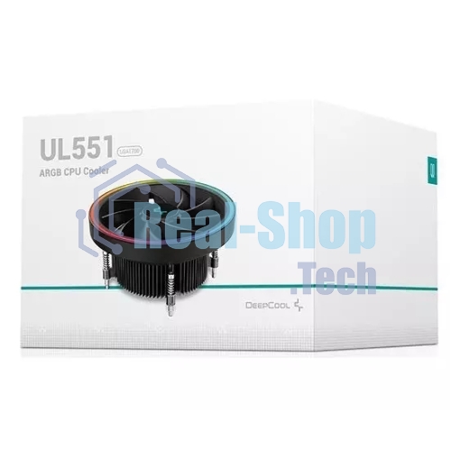 Кулер для процессора DEEPCOOL UL551 черный,(только сокет 1700), 136 мм, алюминий, 1800 об/мин, 26.8 дБ, 4 pin, 95 Вт, 71 мм