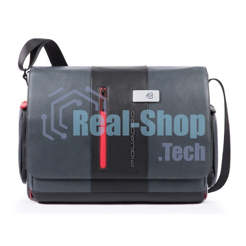 Сумка мужская Piquadro Urban CA1592UB00/GRN серый/черный натур.кожа