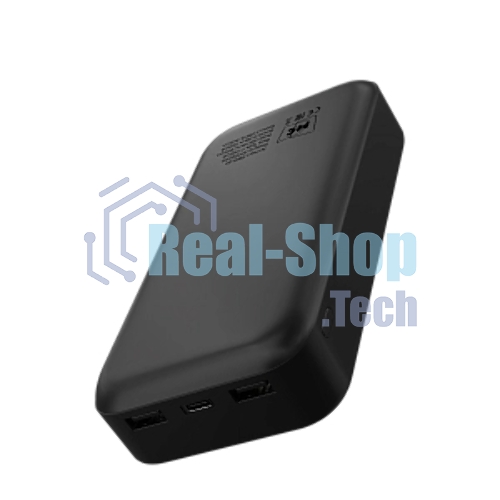 Портативный аккумулятор MORE CHOICE (4620202552914) PB25-20 20000mAh 2USB+Type-C+1micro USB 2.0A, черный