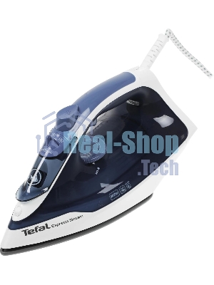 Утюг Tefal FV2837E0 синий/белый, 2400 Вт, 35 г/мин, 165 г/мин, 270 мл