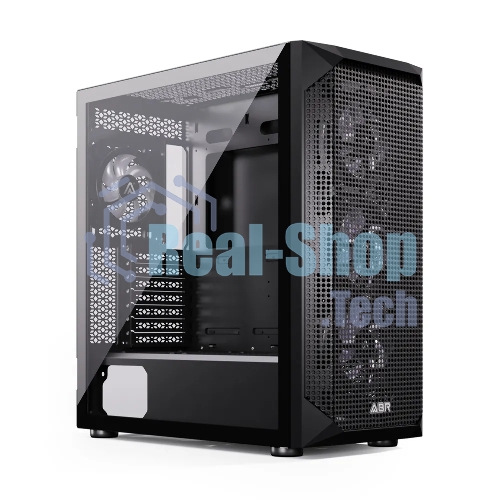 Компьютерный корпус ABR Quantum черный (1хUSB Type-C, 2хUSB 2.0, HD Audio, 4xRGb Fan, ATX, E-ATX)