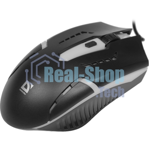 Мышь проводная Defender Hit MB-601 черный, 1200 dpi, USB, кнопки - 4