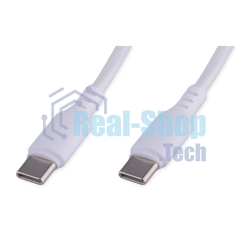 Кабель USB2.0 Cablexpert CC-USB2-CMCM-100-1M-W, Type-C/Type-C, 5A, 100Вт, PD/QC3.0, медь, 1м, белый, пакет