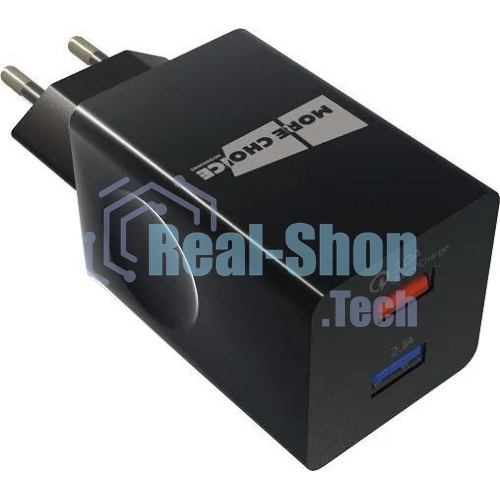 Сетевое зарядное устройство MORE CHOICE (4627151195100) NC55QCm QC3.0 черный
