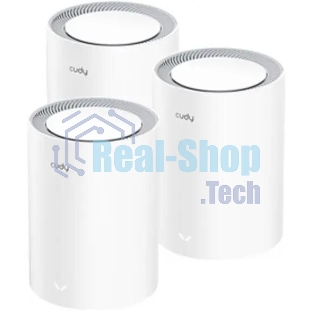 Бесшовный Mesh роутер Cudy M1800(3-Pack) AX1800 10/100/1000BASE-TX белый (упак.:3шт)