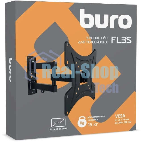 Кронштейн для телевизора Buro FL3S черный, 20