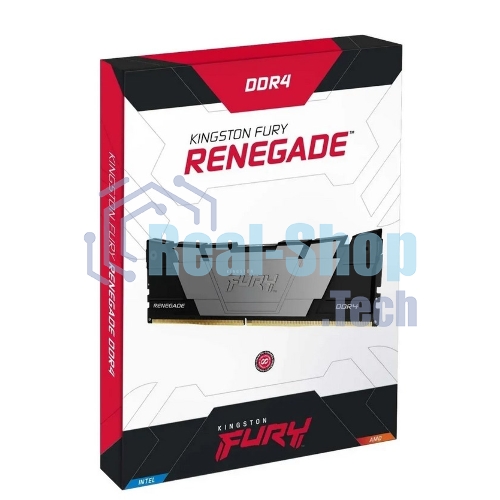 Оперативная память Kingston Fury Renegade, DDR4, 64GB (2x32 GB), 3200 MHz, CL16, DIMM, с радиатором, черный