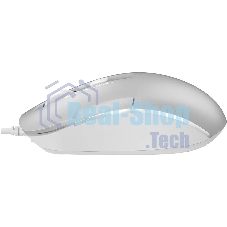 Мышь проводная A4Tech Fstyler FM26 серебристый/белый, 1600 dpi, USB, кнопки - 4
