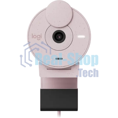 Веб-камера Logitech Brio 300 1920x1080, 30 кадр/с, USB Type-C, микрофон (шумоподавление), автоматическая фокусировка, автоосвещение, универсальное крепление розовый