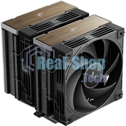 Кулер для процессора DEEPCOOL AK620 G2 LGA1851/1700/1200/115X/AM5/AM4 (8шт/кор, TDP 260W, PWM, DUAL Fan 120мм, 6 тепл. трубок, Copper Base, Wood-grain top cover, черный) RET (R-AK620G2-BKNNMN-GJD)