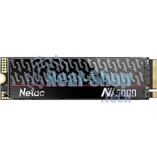 Накопитель SSD Netac NV5000-T, 1Tb, M.2 2280, PCIe 4.0 x4, NVMe, R/W 4800/4600, с радиатором