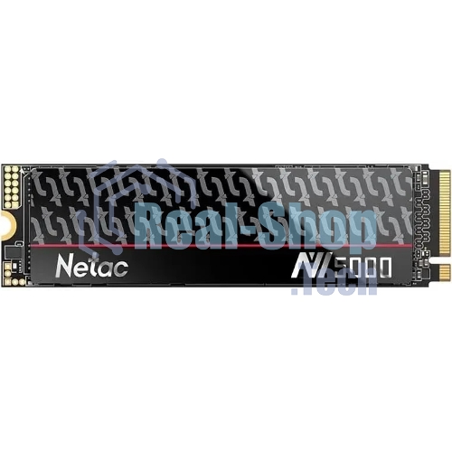 Накопитель SSD Netac NV5000-T, 1Tb, M.2 2280, PCIe 4.0 x4, NVMe, R/W 4800/4600, с радиатором