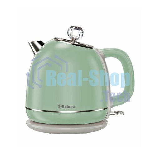 Чайник электрический Sakura SA-2187GR 1.7 л, зеленый/серый