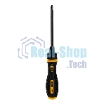 Двухсторонняя отвертка с трещеткой Deli DL626011 PH2+SL6x180 мм 6/PH2x180мм. Материал биты: Cr-V. Общая длина: 180-230 мм. Диаметр хвостовика: 6,3 мм.