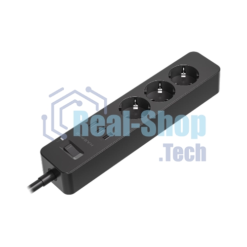 Удлинитель с USB зарядкой HARPER UCH-315 черный