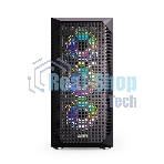Компьютерный корпус ABR Quantum черный (1хUSB Type-C, 2хUSB 2.0, HD Audio, 4xRGb Fan, ATX, E-ATX)