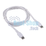Кабель USB2.0 Cablexpert CC-USB2-CMCM-100-1M-W, Type-C/Type-C, 5A, 100Вт, PD/QC3.0, медь, 1м, белый, пакет