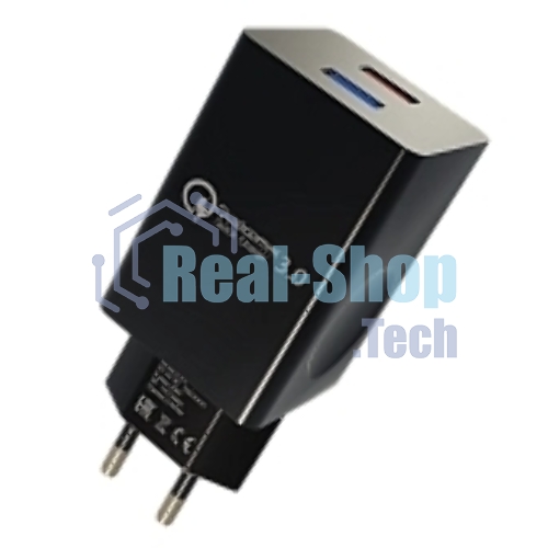 Сетевое зарядное устройство MORE CHOICE (4627151195100) NC55QCm QC3.0 черный