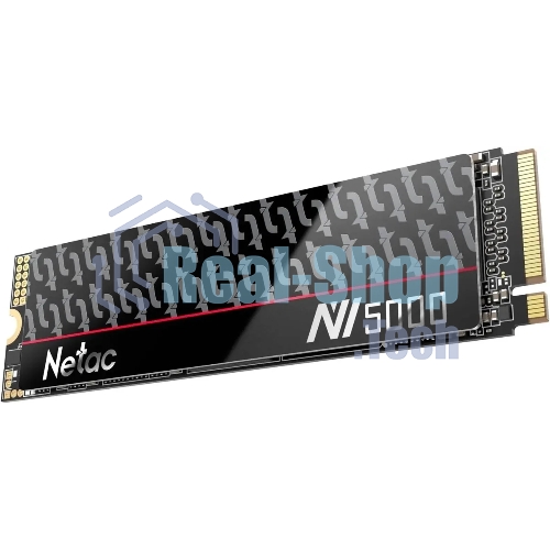 Накопитель SSD Netac NV5000-T, 1Tb, M.2 2280, PCIe 4.0 x4, NVMe, R/W 4800/4600, с радиатором