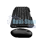 Комплект клавиатура и мышь ABR KW807 черный, интерфейс USB, беспроводной, 2.4G, RU/EN
