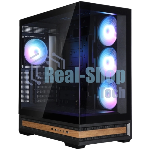 Компьютерный корпус ZALMAN P40 NAMU, ATX, черный, WINDOW, WOODEN ELEMENTS, 2xCombo(2.5” or 3.5”), 1xUSB TYPE-C, 2xUSB 3.0, SIDE 3x120мм ARGb, REAR 1x120мм ARGb