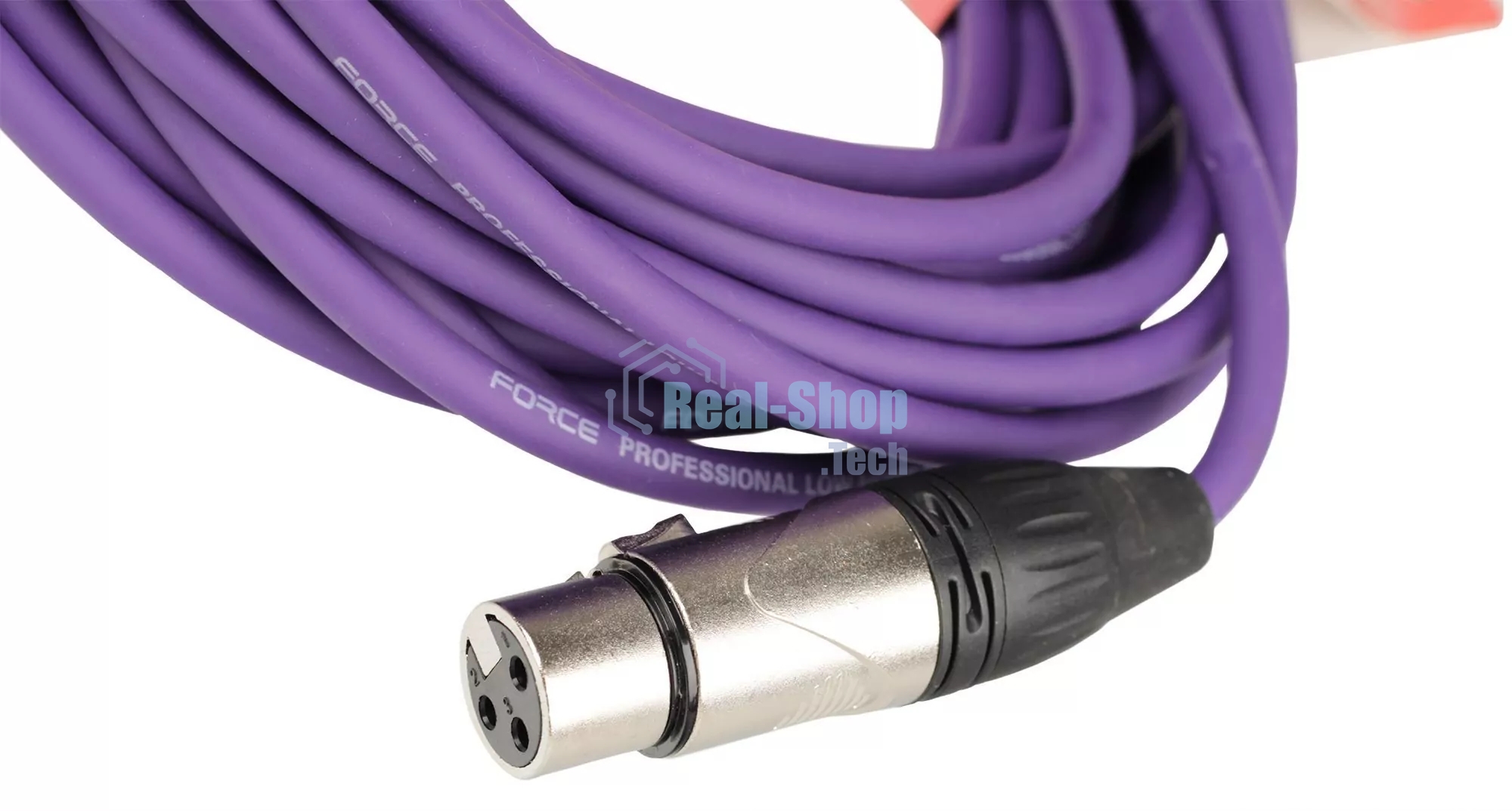 Микрофонный кабель FORCE FMC-05/3 VT XLR (F) -XLR (M), разъемы с никелевым корпусом и посеребренными контактами, 3 м, цвет фиолетовый