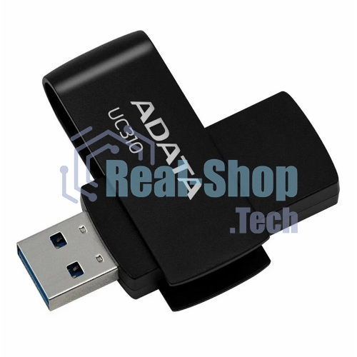 Флешка USB ADATA UC310 (UC310-128G-RBK), 128Gb, USB 3.2 Gen 1, R/W 100/30, черный